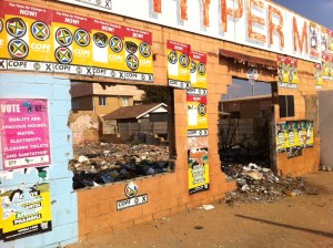 An abandoned shop in Bekkersdal 